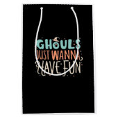 Ghouls willen gewoon leuke luiaard vibes hebben medium cadeauzakje (Voorkant)
