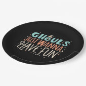 Ghouls willen gewoon leuke luiaard vibes hebben papieren bordje (Gekanteld)