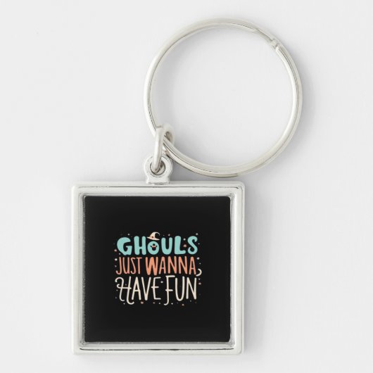 Ghouls willen gewoon leuke luiaard vibes hebben sleutelhanger (Voorkant)