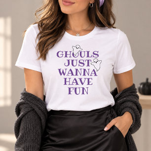 Ghouls willen gewoon lol hebben paarse Halloween Tri-Blend Shirt