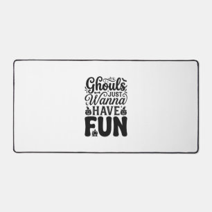 Ghouls willen gewoon lol hebben Vintage Halloween Bureaumat