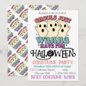 Ghouls willen gewoon plezier Halloween kostuum fee Kaart (Voorkant / Achterkant)