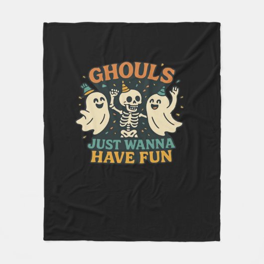 Ghouls willen gewoon plezier hebben Basic & Funny  Fleece Deken (Voorkant)