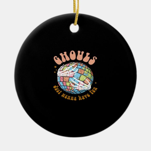 Ghouls willen gewoon plezier hebben - Basic Witch  Keramisch Ornament (Voorkant)