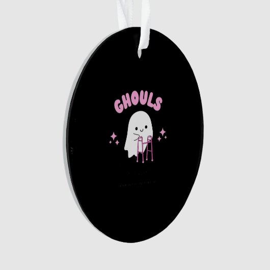 Ghouls willen gewoon plezier hebben Funny & Sloth Ornament (voorkant)