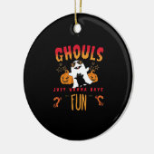 Ghouls willen gewoon plezier hebben grappige Hallo Keramisch Ornament (Links)