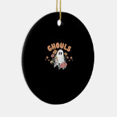 Ghouls willen gewoon plezier hebben Halloween Art Keramisch Ornament (Rechts)