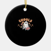 Ghouls willen gewoon plezier hebben Halloween Art Keramisch Ornament (Voorkant)