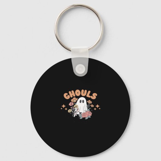 Ghouls willen gewoon plezier hebben Halloween Art Sleutelhanger (Voorkant)