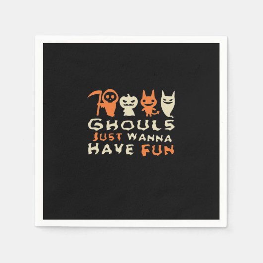 Ghouls willen gewoon plezier hebben Halloween grap Servet (Voorkant)
