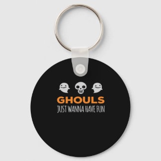 Ghouls willen gewoon plezier hebben in de herfst e sleutelhanger