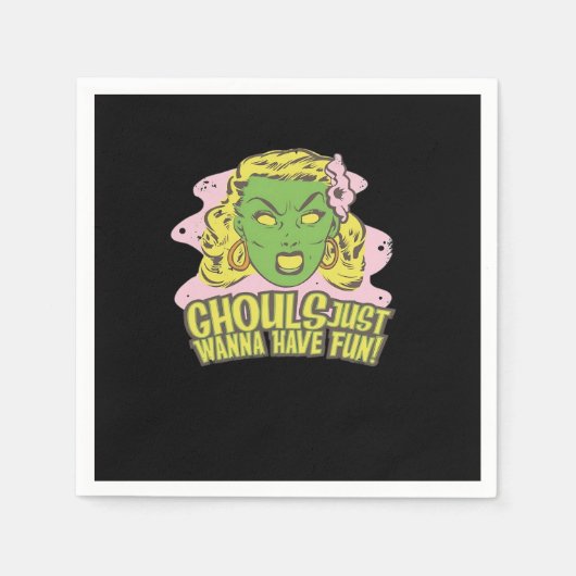 Ghouls willen gewoon plezier hebben luie luiaard servet (Voorkant)