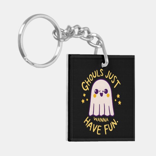 Ghouls willen gewoon plezier hebben, Schattigee ge Sleutelhanger (Voorkant Links)