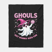 Ghouls willen gewoon plezier hebben spooky Hallowe Fleece Deken (Voorkant)
