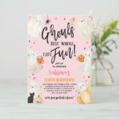 Ghouls willen gewoon roze Halloween verjaardagsfee Kaart (Staand voorkant)