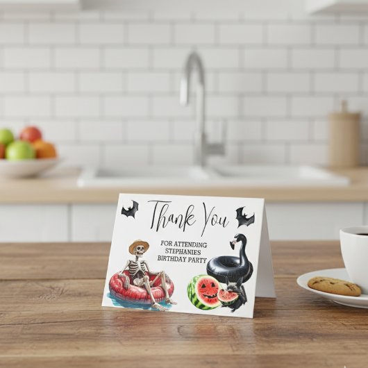 Ghouls willen zon in de zomer bedankkaart