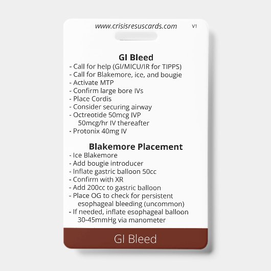 GI Bleed Badge (Voorzijde)