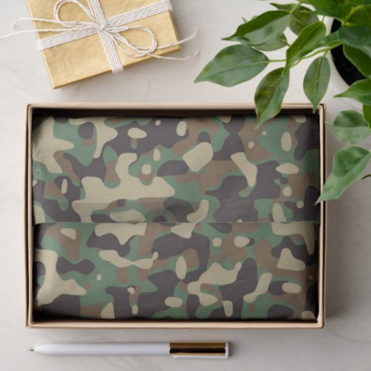GI Camouflage Militaire Feestviering Feest Tissuepapier (Geschenk)