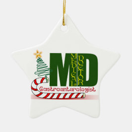 GI GASTROENTEROLOGIST MERRY CHRISTMAS KERAMISCH ORNAMENT