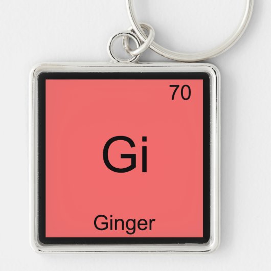 Gi - Gember Grappig Chemie Element Symbool T-Shirt Sleutelhanger (Voorkant)
