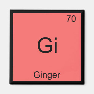 Gi - Gember Scheikunde Periodiek Systeem Symbool Magneet
