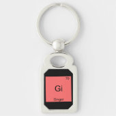 Gi - Ginger Chemistry Periodic Table Symbol Sleutelhanger (Voorkant)