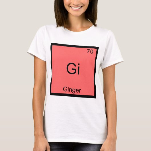 Gi - Ginger Funny Chemistry Element Symbol T-Shirt (Voorkant)