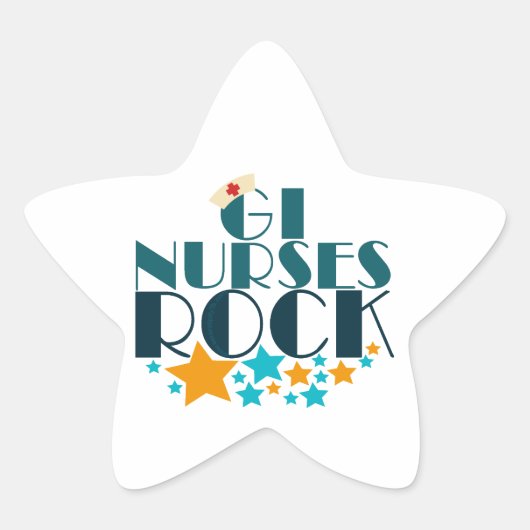 GI Nurses Rock Ster Sticker (Voorkant)