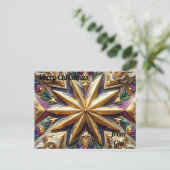 GIA ~ CHRISTMAS ~ 3D star pattern ~ Briefkaart (Staand voorkant)