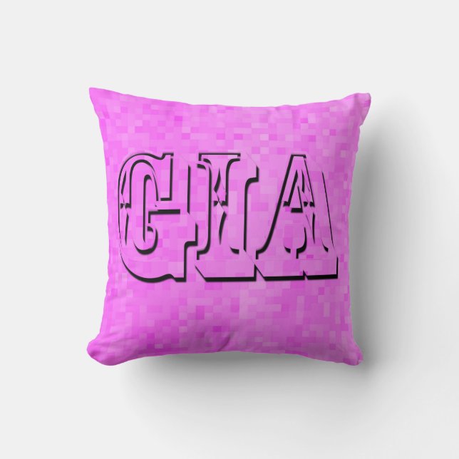 Gia, Pink Girls Name Logo, Kussen (Voorkant)