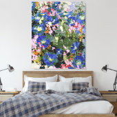 Giacometti - Blau Winden Canvas Afdruk (Insitu (Slaapkamer))