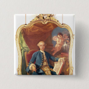 Giacomo Casanova Vierkante Button 5,1 Cm