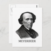 Giacomo Meyerbeer, zwart Briefkaart (Voorkant / Achterkant)