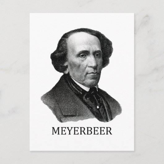 Giacomo Meyerbeer, zwart Briefkaart (Voorkant)
