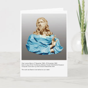 Gian Lorenzo Bernini Buste van Christus 1679 Notitiekaartje