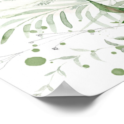 GIANNA Boho Etherial Greenery Wedding Welcome Poster (Hoek)