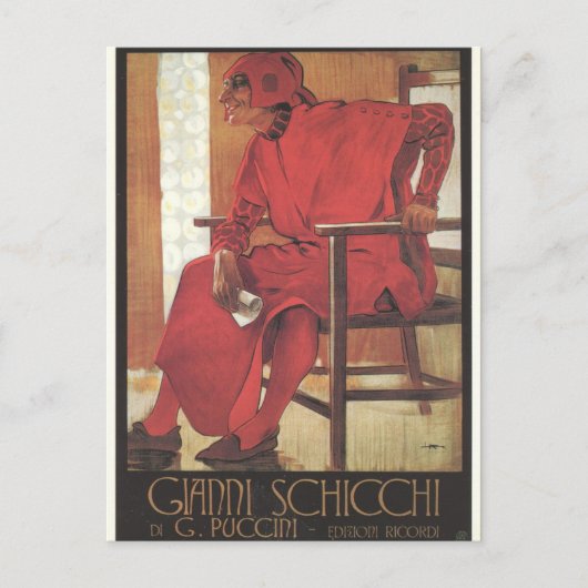 Gianni Schicchi Poster (Puccini) Briefkaart (Voorkant)
