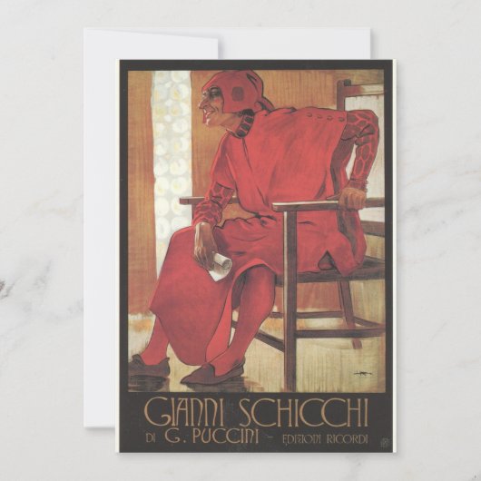 Gianni Schicchi Poster (Puccini) Kaart (Voorkant)