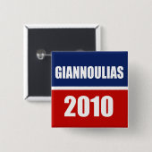 GIANNOULIAS 2010 VIERKANTE BUTTON 5,1 CM (Voorkant /achterkant)