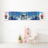 Giant 2,5 x 12' kerstvinyl Banner Snow scene (Insitu)