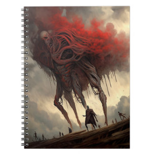 Giant Alien Walking Science Fictie Horror Art Notitieboek