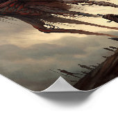 Giant Alien Walking Science Fictie Horror Art Poster (Hoek)