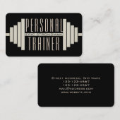 Giant barbell zwart visitekaartje (Voorkant / Achterkant)