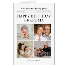 Giant Birthday Card Photo Journal pour grand-mère