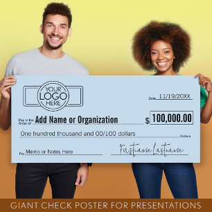 Giant Blank Check voor Sweepstakes, Awards, Liefda Poster