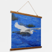 Giant Blue Heron, estuarium Hangend Wandkleed (Gebogen)