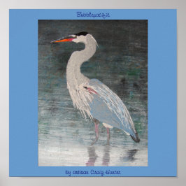 Giant Blue Heron Poster