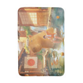 Giant Capybara – Hot Spring Illustratie Badmat (Voorkant Verticaal)