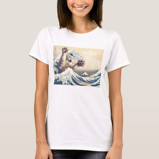 Giant Cat Wave – De Grote Golf van Kanagawa T-shirt (Voorkant)
