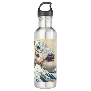 Giant Cat Wave – De Grote Golf van Kanagawa Waterfles